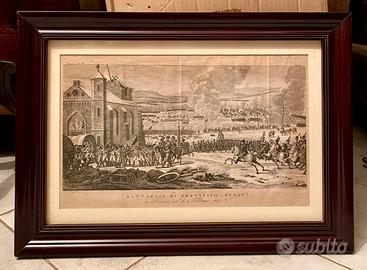 INCISIONE BATTAGLIA NAPOLEONICA 1800