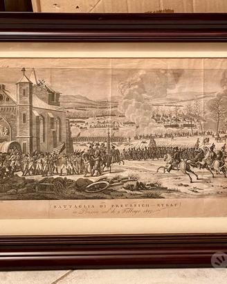 INCISIONE BATTAGLIA NAPOLEONICA 1800