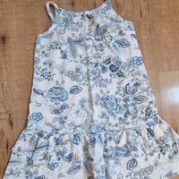 Vestito estivo fiori spalline cotone Benetton tg 4