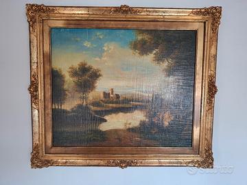 quadro olio su tela paesaggio 75×65