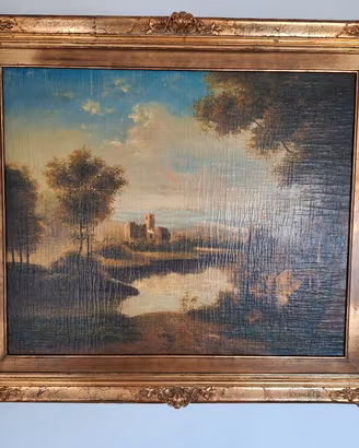 quadro olio su tela paesaggio 75×65