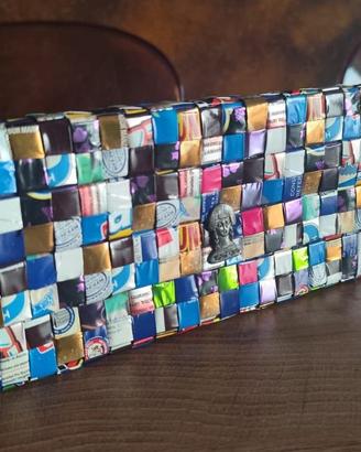 pochette NAHUI OLLIN multicolor intrecciata a mano