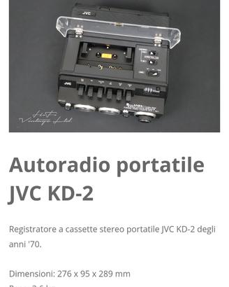 registratore cassette jvc portatile anni 70