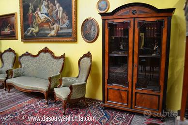 Libreria a due ante del XX secolo stile Carlo X