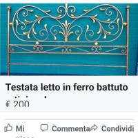 Testata letto in ferro battuto 