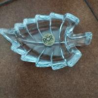 Posacenere a foglia in cristallo