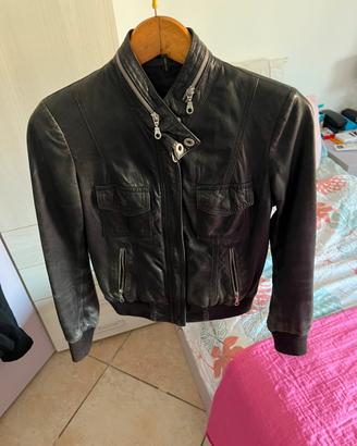 Giubbotto di pelle vintage donna