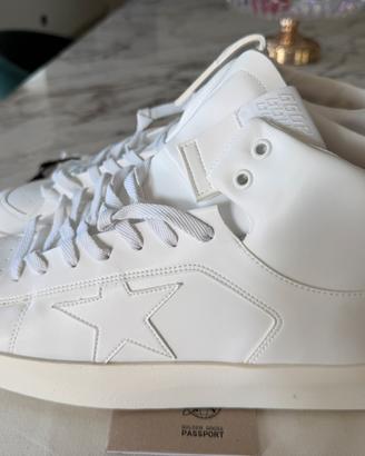 Scarpe Golden Goose Mid-Stardan Uomo Bianche 46