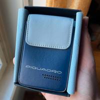 Porta Carte Piquadro Pelle Blu