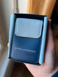 Porta Carte Piquadro Pelle Blu