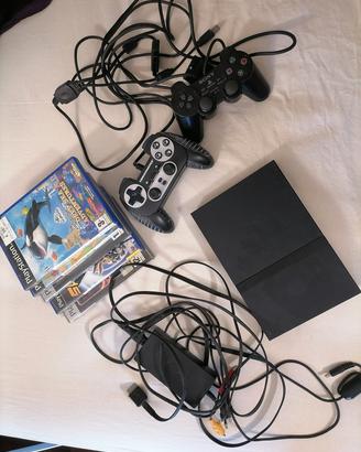 PlayStation 2 + 2 joystick + 5 giochi