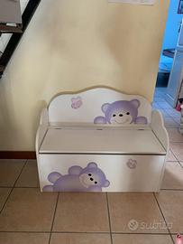 cassapanca portaoggetti con seduta per bambini 