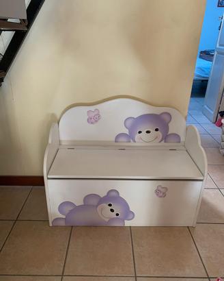 cassapanca portaoggetti con seduta per bambini 