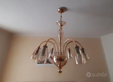 Lampadario in vetro di murano 6 luci