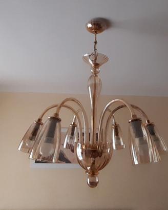 Lampadario in vetro di murano 6 luci