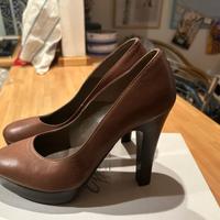 Scarpe tacco / plateau vera pelle