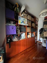 Libreria a giorno con sportelli L230, H255, P40