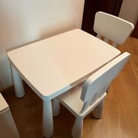 Tavolo e n.2 sedie bianche Ikea