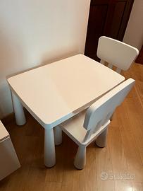 Tavolo e n.2 sedie bianche Ikea