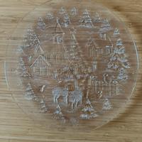 Vassoio natalizio in vetro