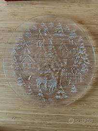 Vassoio natalizio in vetro