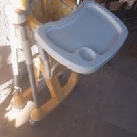 seggiolone per pappa e seggiolino a dondolo 