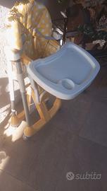 seggiolone per pappa e seggiolino a dondolo 