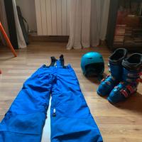 Pantalone sci decathlon +scarponi +casco