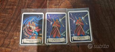 Tre carte gioco I maghi di Morcar Heroquest