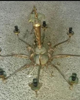 lampadario in ottone