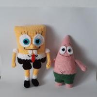 Spongebob e Patrick pupazzi amigurumi .