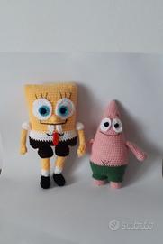 Spongebob e Patrick pupazzi amigurumi .