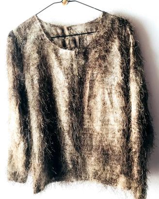 Blusa Seta frange-tessuto G.Armani -Sartoriale '90