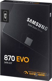 SSD SAMSUNG INTERNO 870 EVO 2,5" SATA 4TB NUOVO
