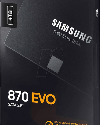 SSD SAMSUNG INTERNO 870 EVO 2,5" SATA 4TB NUOVO
