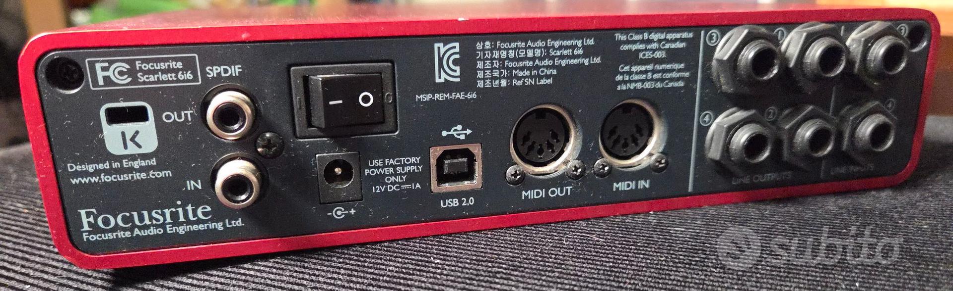 Focusrite Scarlett 6i6 1st Gen – Interfaccia Audio - Audio/Video