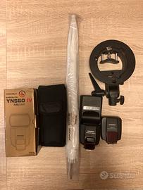 Flash YongNuo YN560+ trigger + accessori Neewer