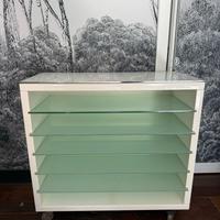 Mobiletto/cassettiera in vetro