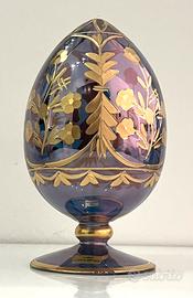 Uovo in vetro soffiato e oro zecchino