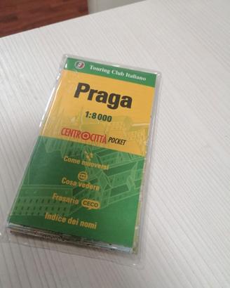 Cartina mappa Praga Touring Club Italiano mai usat