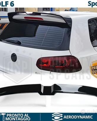 SPOILER Posteriore VW GOLF 6 Alettone NERO Lucido