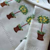 Amalfi Coast Tovaglia puro lino ricamata a mano