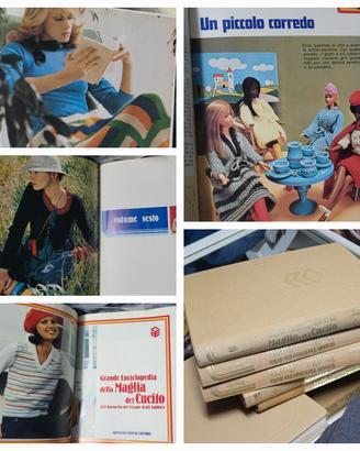 enciclopedia maglia cucito vintage set 7 volumi 