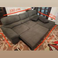 Divano letto angolare componibile Petra grigio