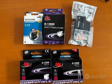 5 Cartucce Brother LC1280- 1 Origin. + 4 compatib.
