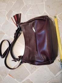 Borsa vera pelle bordeaux 