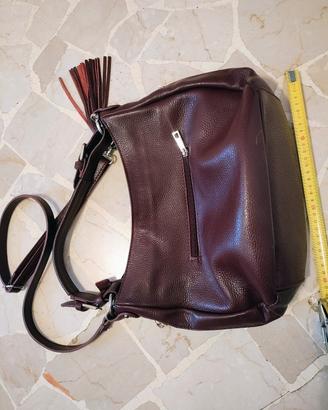 Borsa vera pelle bordeaux 
