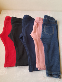 5 pantaloni leggins HeM x bimbi di 12 mesi