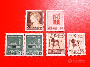 Francobolli Repubblica Sociale Italiana RSI