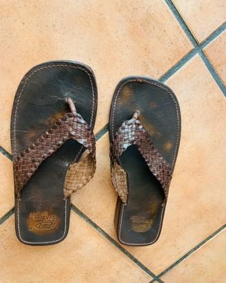 Sandali in pelle e  cuoio